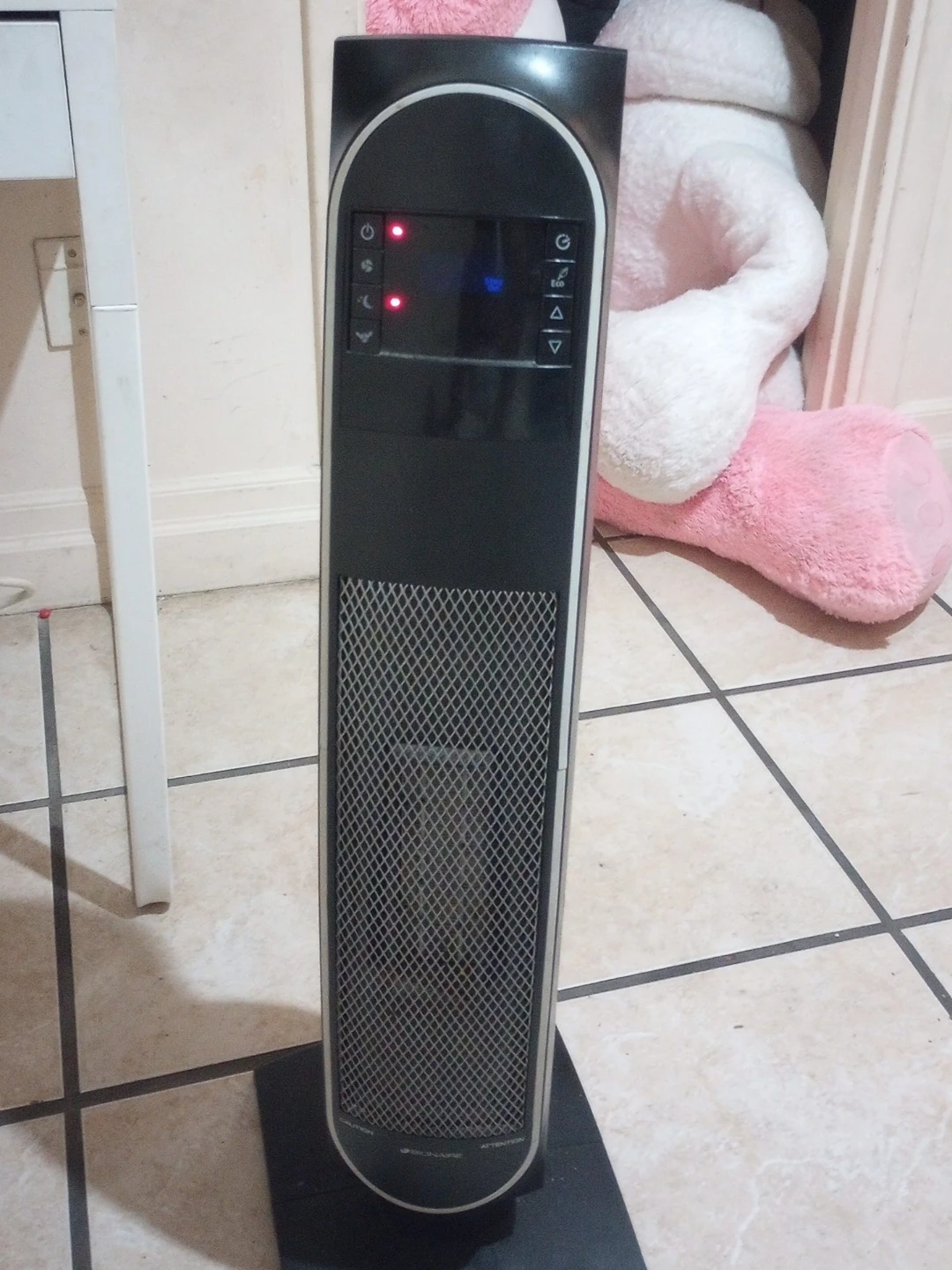 Black & Silver Tower Heater