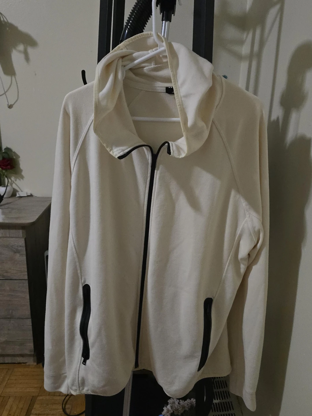 Hyba Cream Full Zip Hoodie - XL