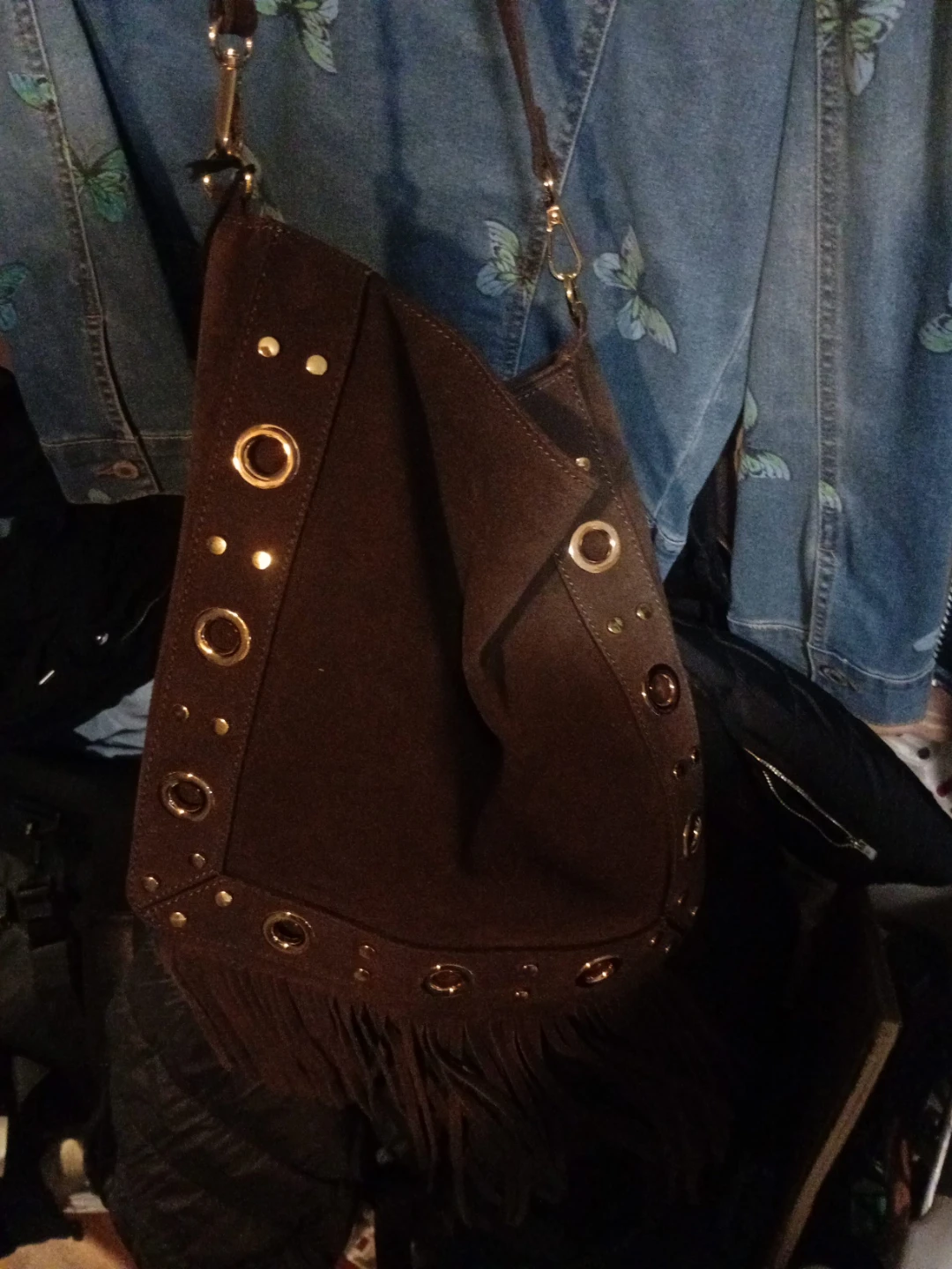 Italian Made 🥕Suede Fringe Shoulder Bag