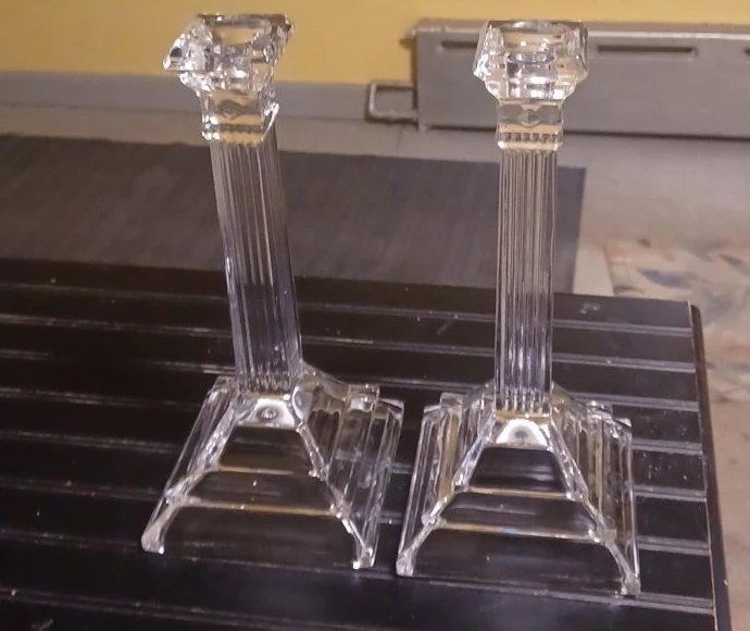 Pair of Crystal Candlestick Holders