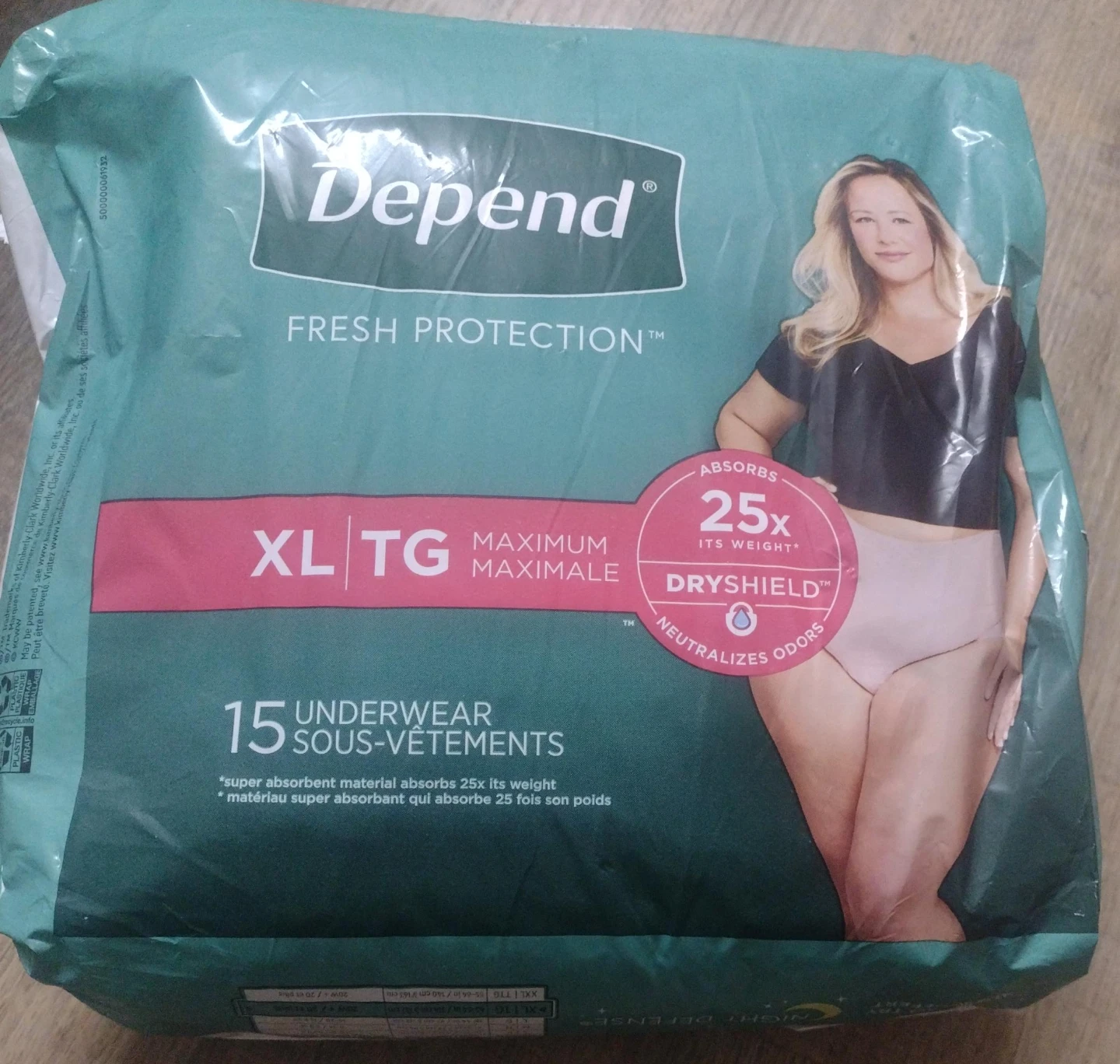 Depend Fresh Protection XL Underwear 15 Count