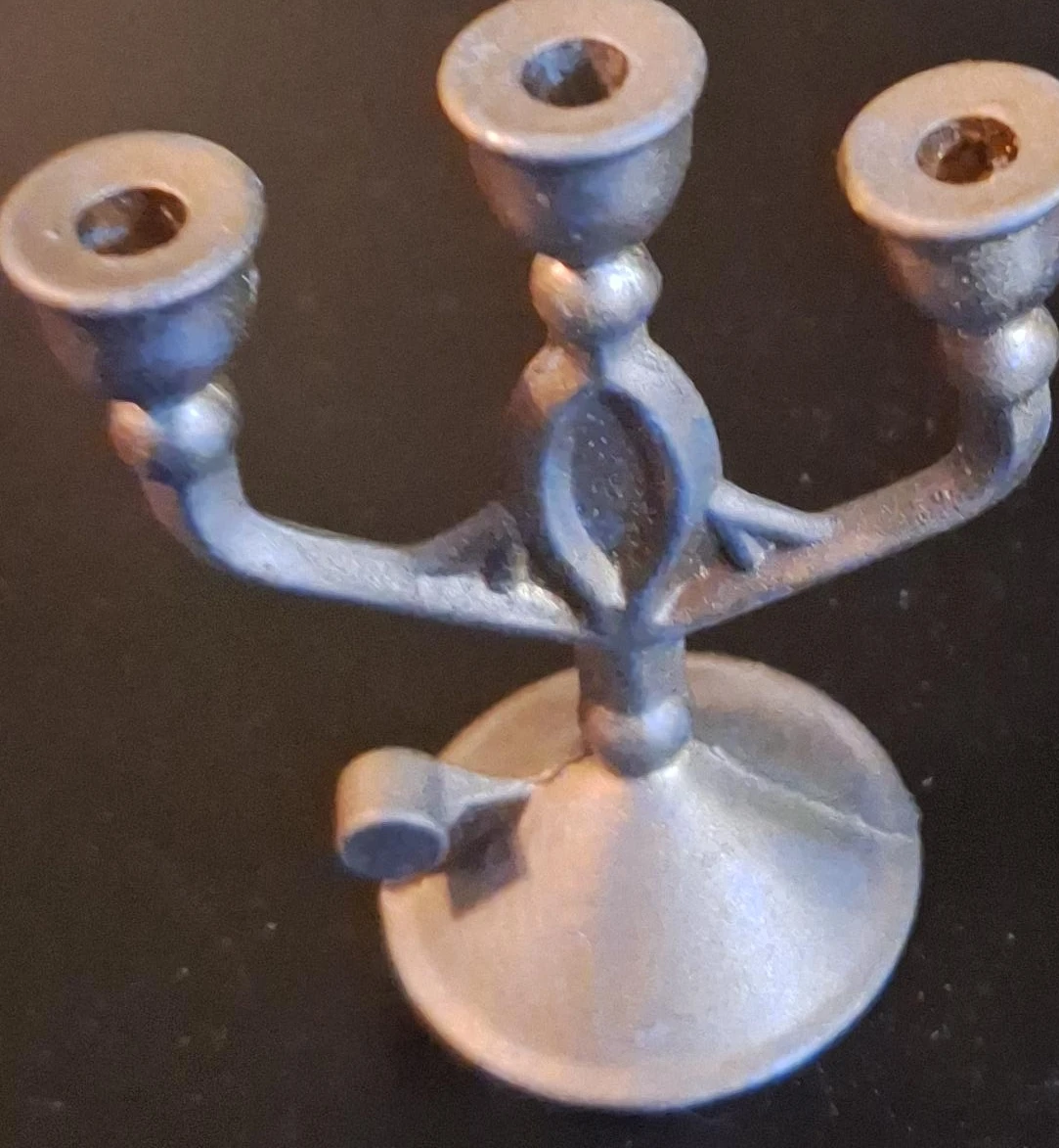 Silver-tone 3-arm Candelabra