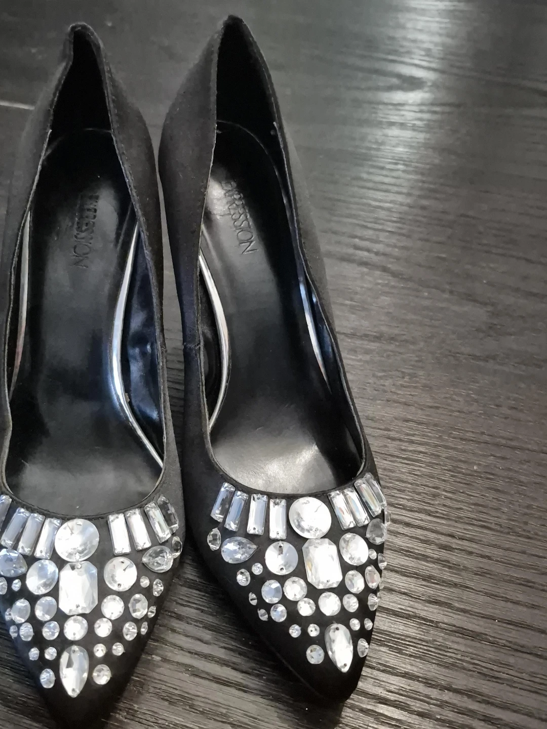 Expression Black Heels Size 9