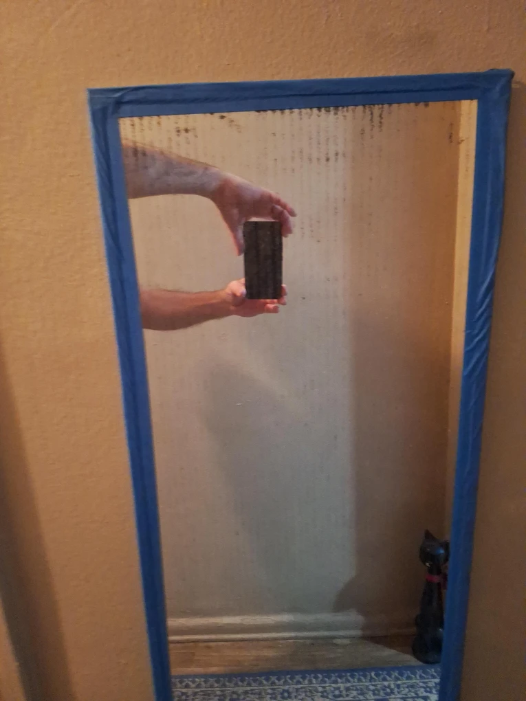 Blue Framed Mirror