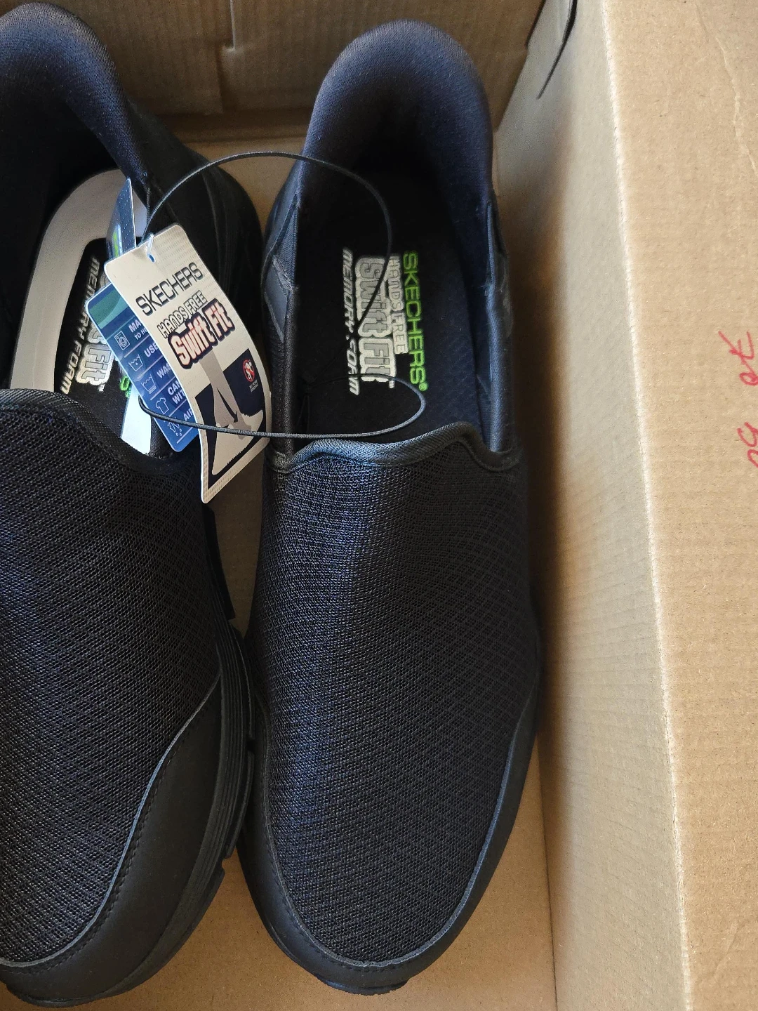 Skechers Men's Equalizer Swift Fit Slip-On Shoes - Black, Size 9