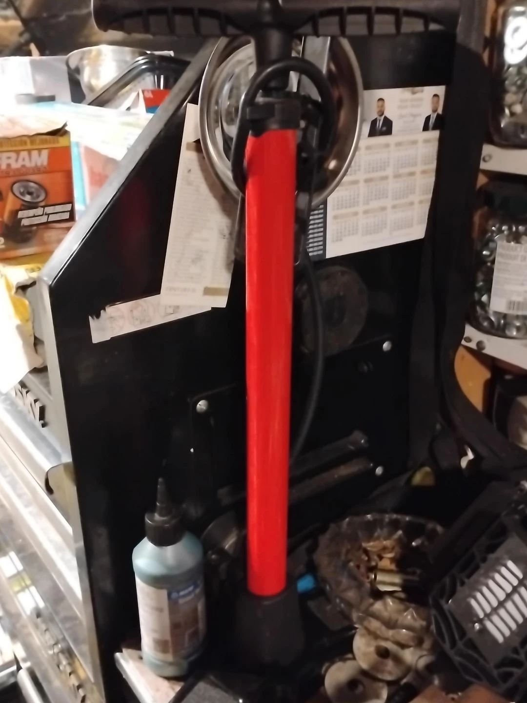 Red Floor Bike Pump