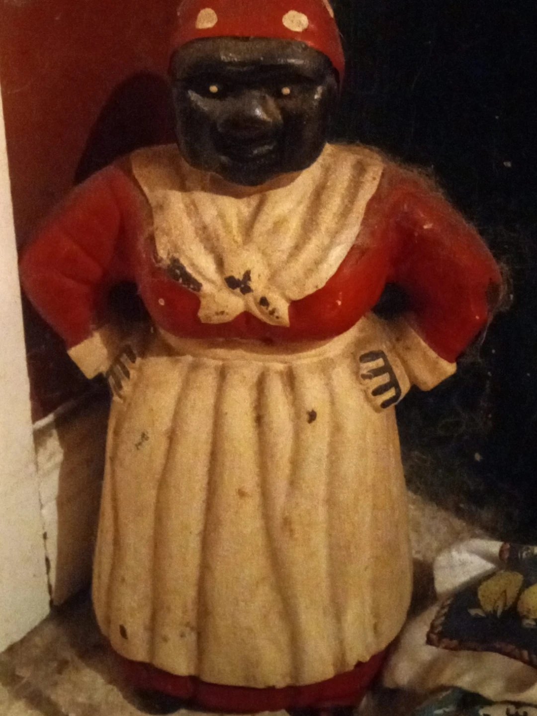 Vintage Cast Iron Mammy Coin Bank