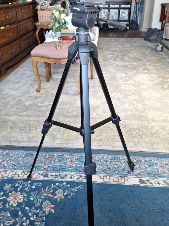 Black Tripod with Camera Mount