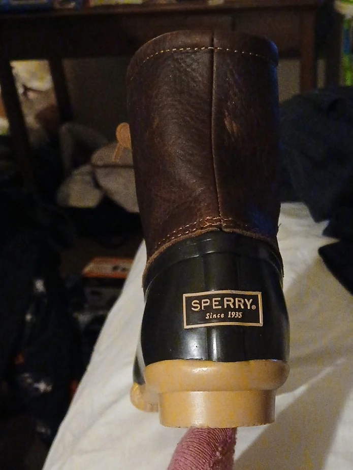 Sperry Duck Boots Brown/Black Size 8