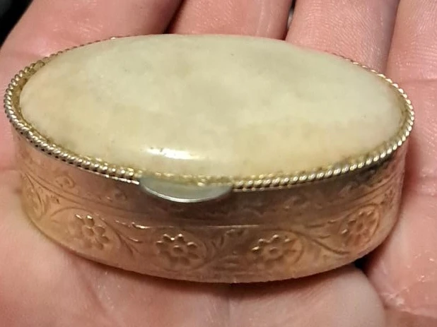 Vintage Pill Box - Gold & Silver