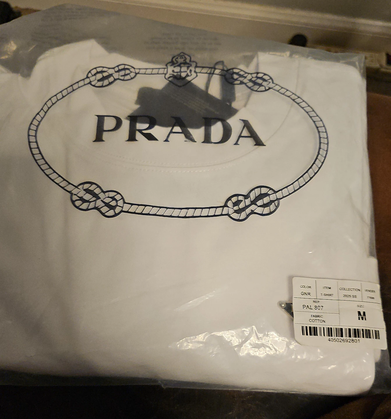 Prada White Cotton T-Shirt Size M
