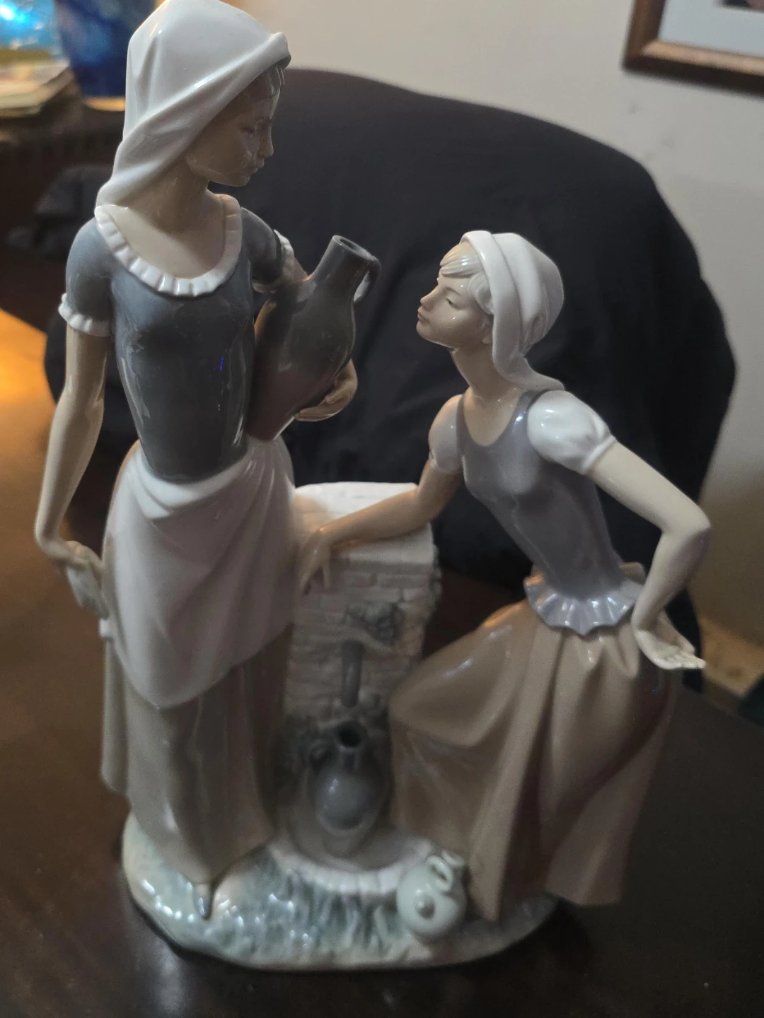 Vintage Lladro Porcelain Figurine - Two Maidens at the Well