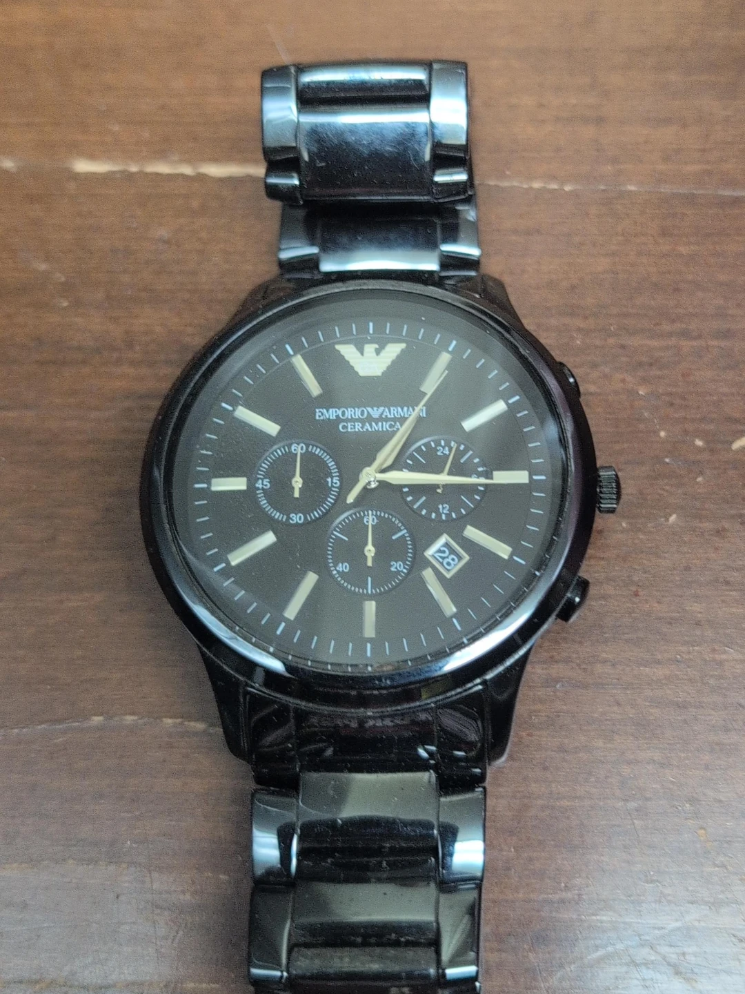 Emporio Armani Ceramica Chronograph Watch
