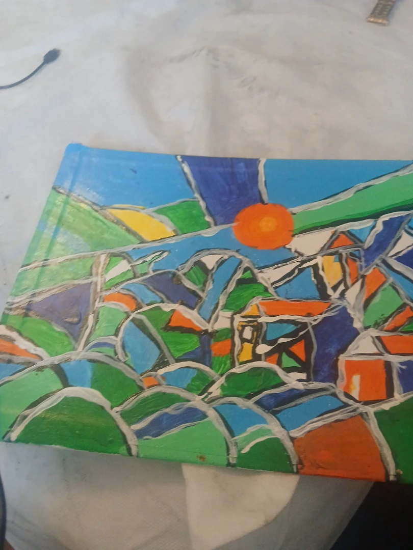 Hand-Painted Artwork picasso landscape