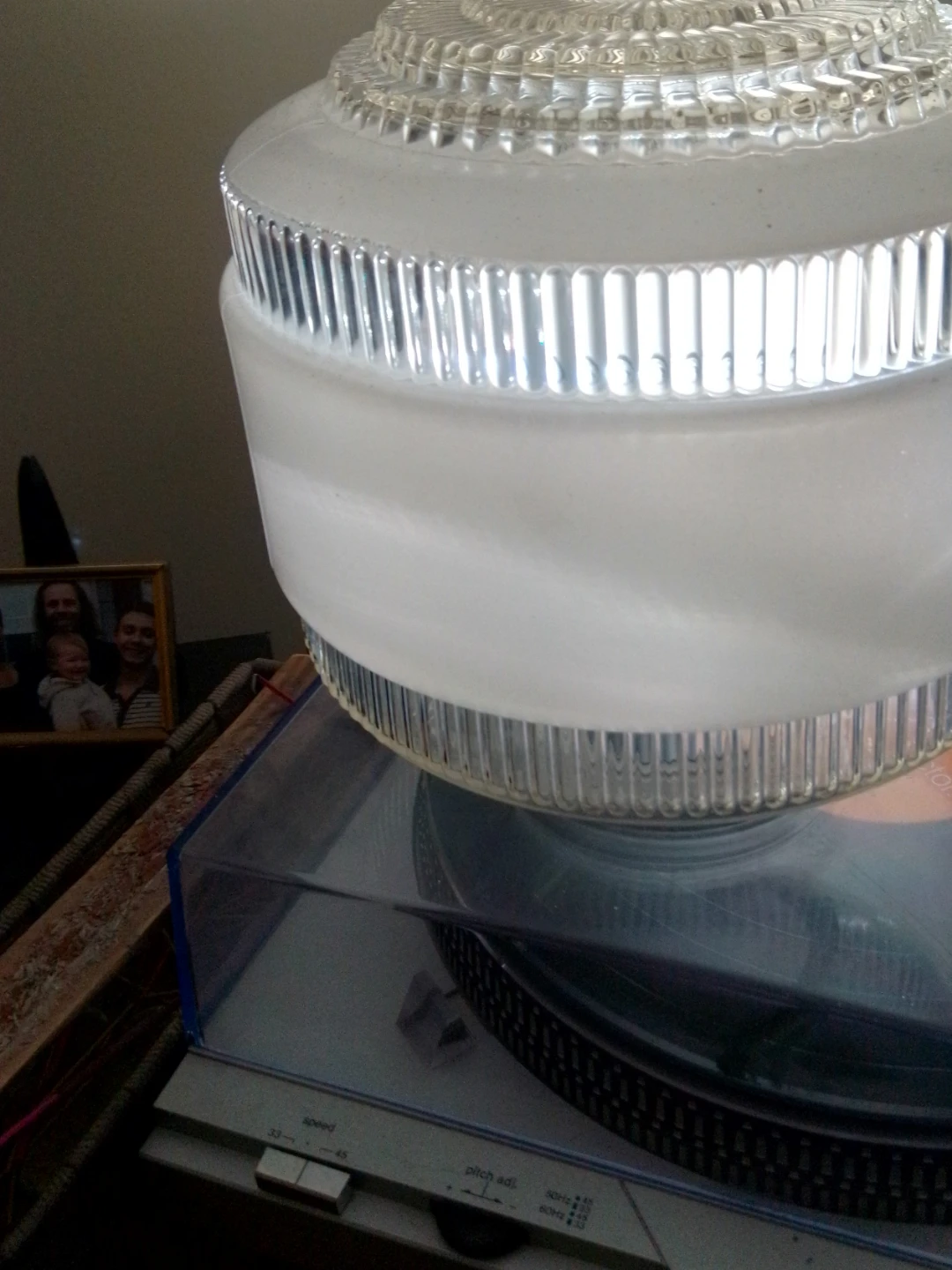 White & Clear Glass Ceiling Light Cover or Lamp Shade. - photo 2