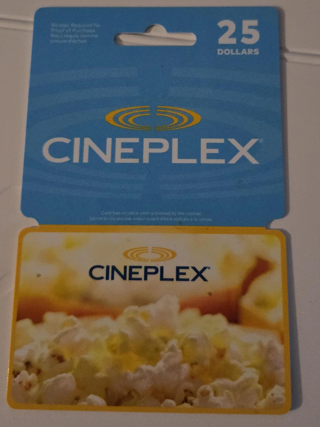 Cineplex $25 Giftcard