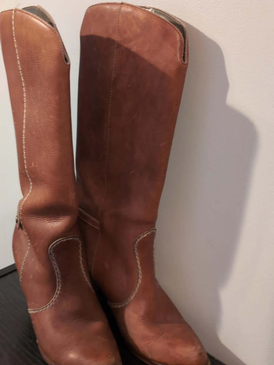 Brown Leather Riding Boots