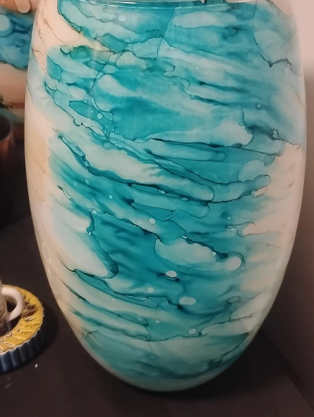 💓Teal and White Decorative Vase