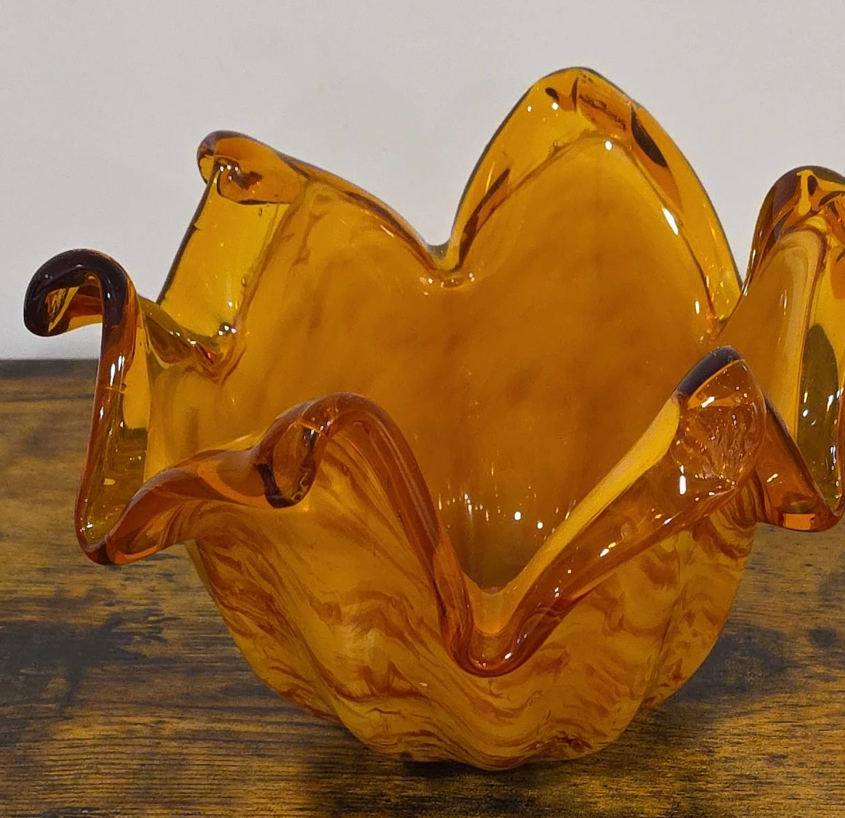 Orange Art Glass Bowl