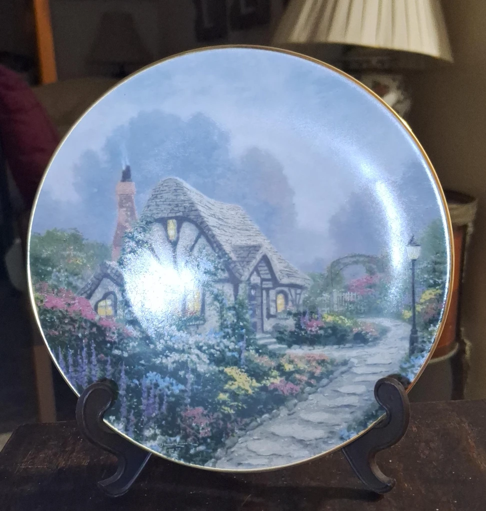 Decorative Plate with Cottage Scene
