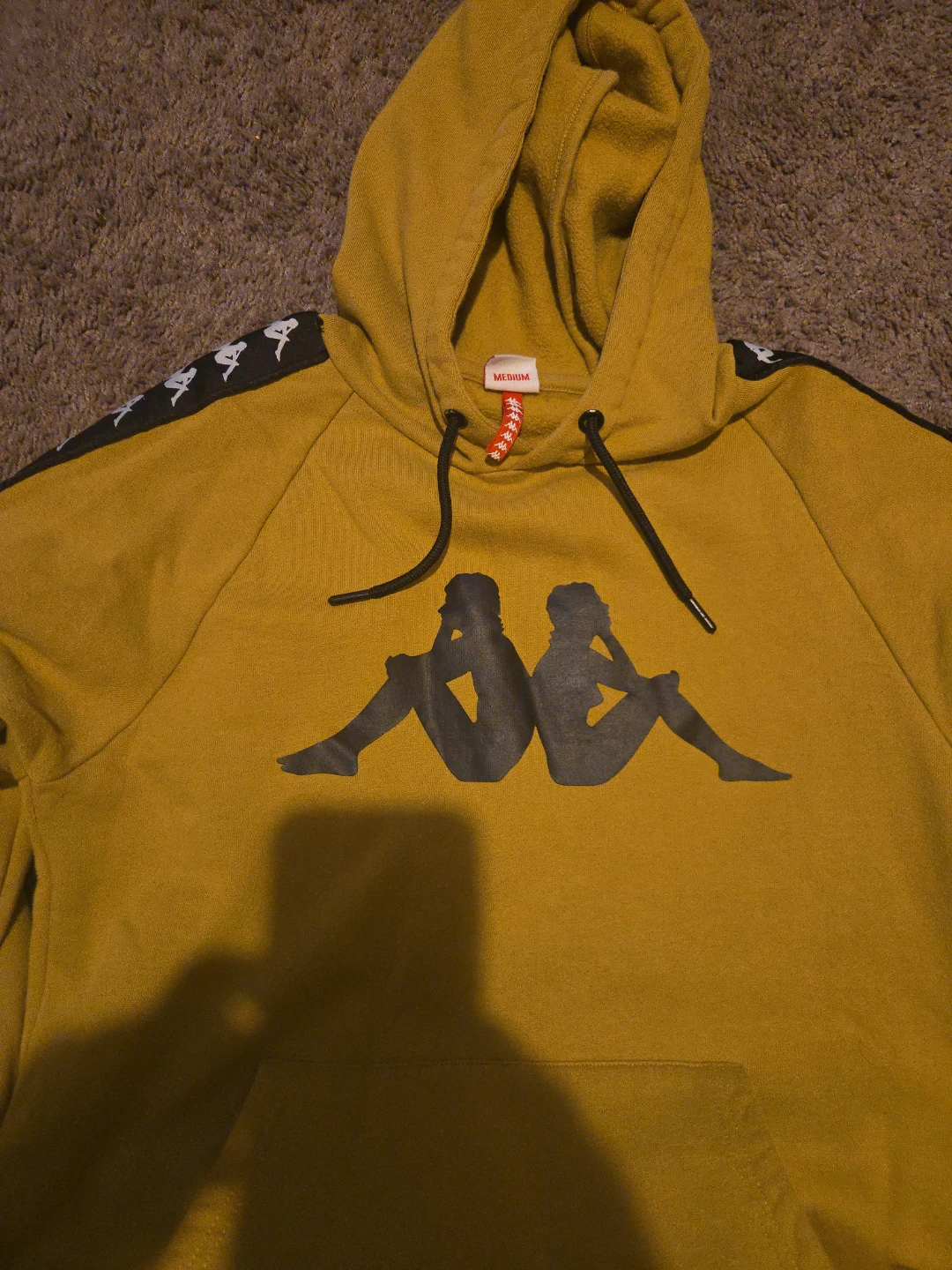 Kappa Hoodie - Yellow, Size Medium