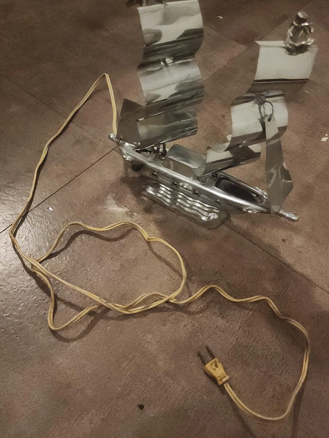 Vintage Metal Ship Lamp