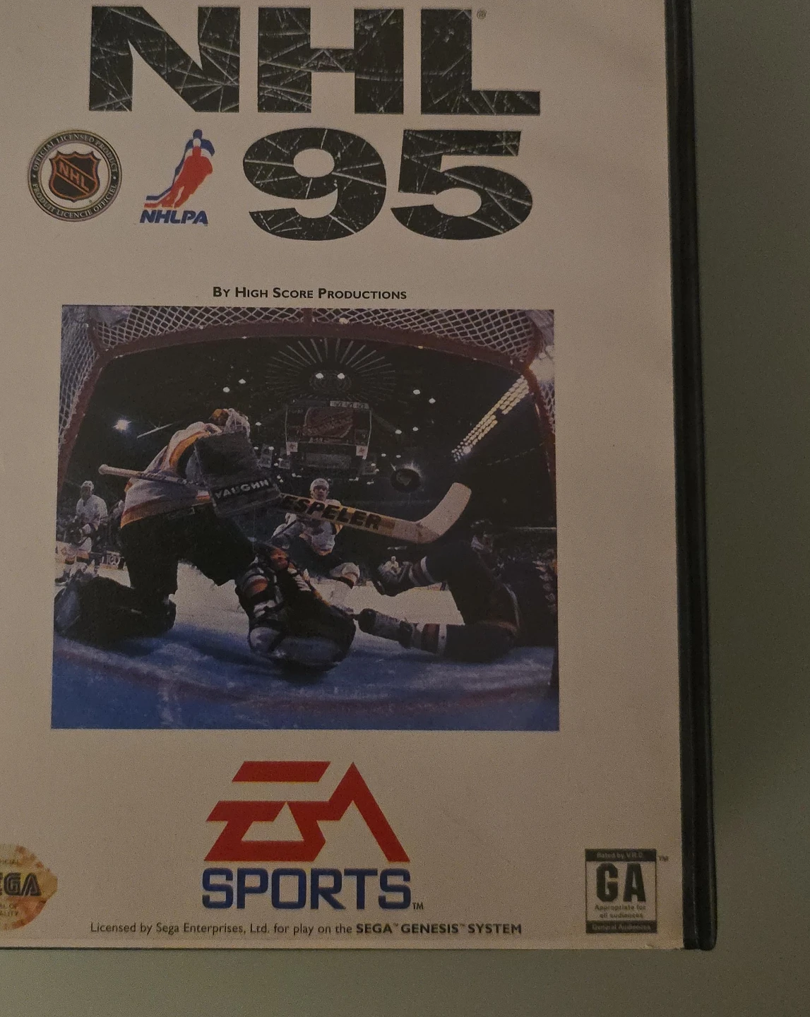 NHL '95 Sega Genesis Game : box & manual only