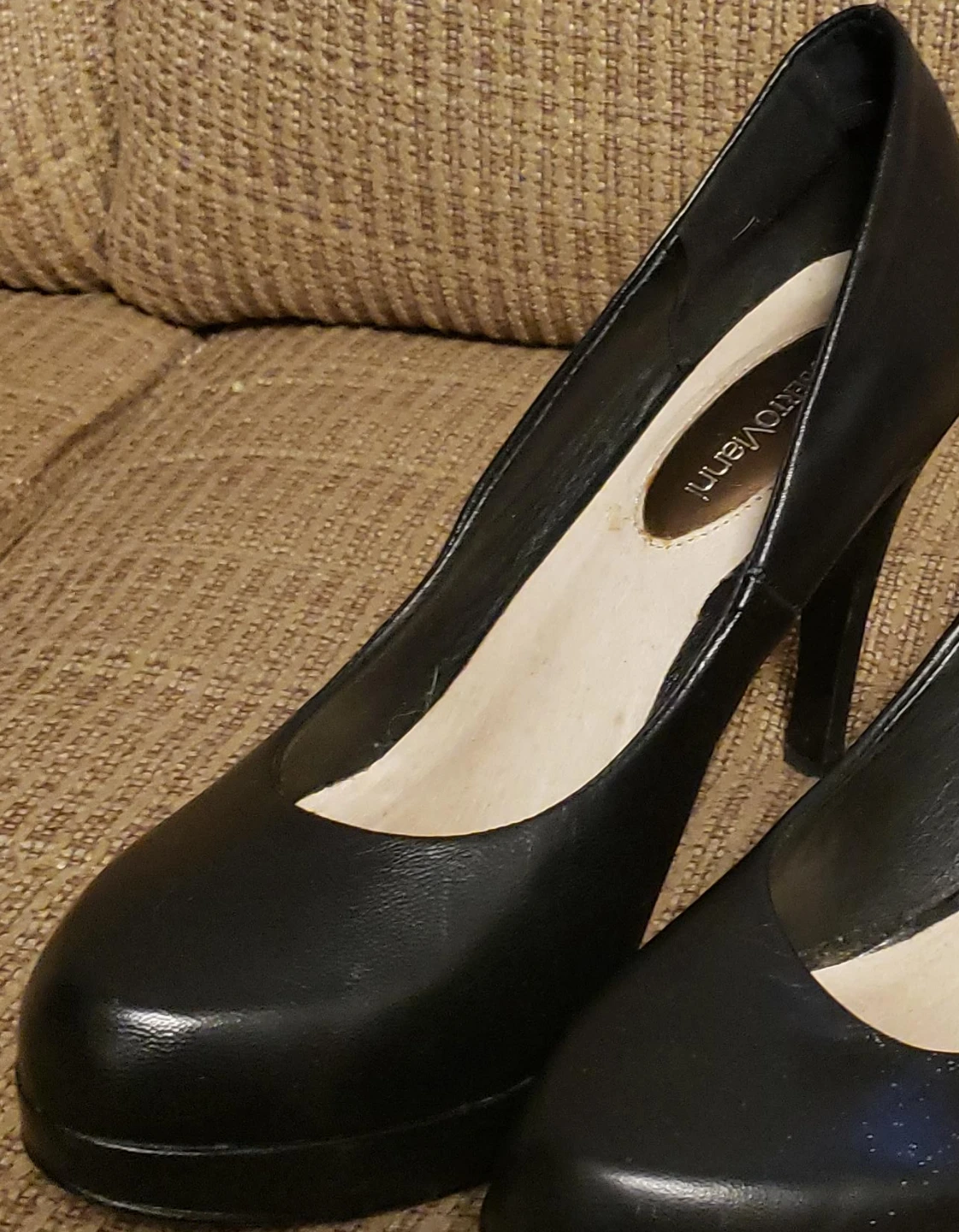 Black Leather Heels