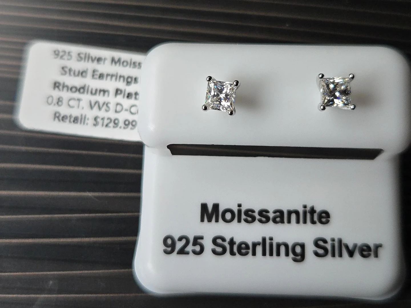 Moissanite 925 Sterling Silver Stud Earrings