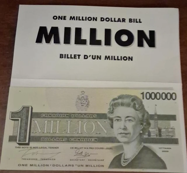 One Million Dollar Bill - Novelty Item