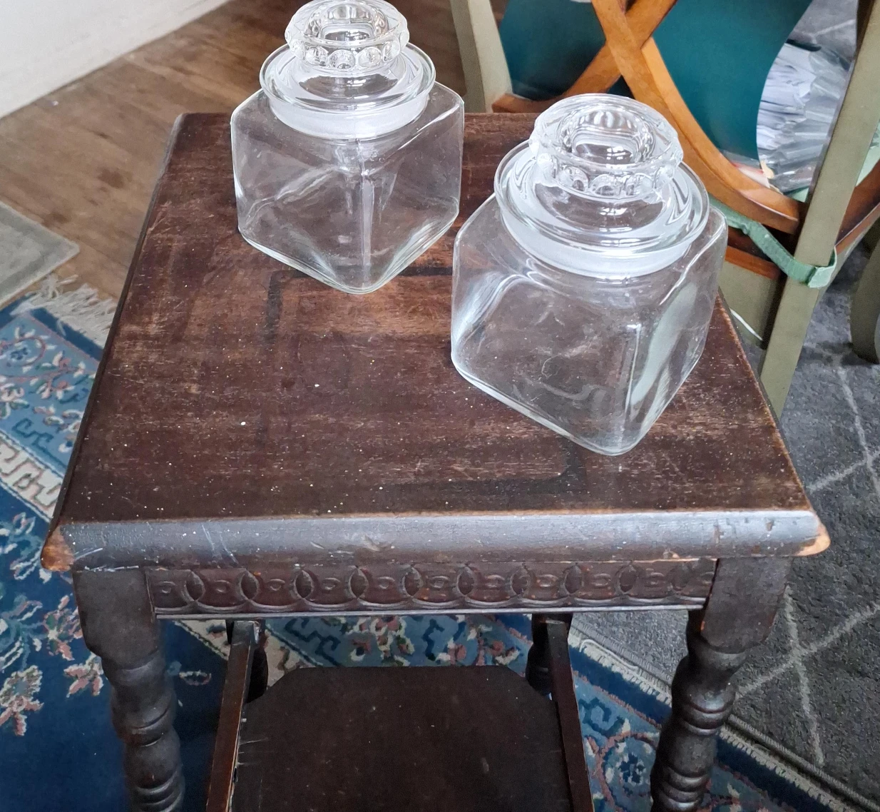 Glass Storage Jars with Lids - Set of 2