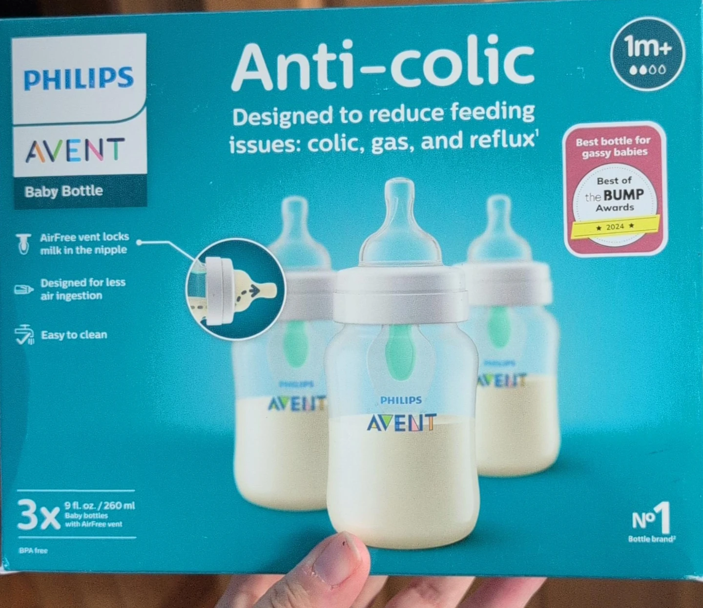 Brand NEWPhilips Avent Anti-colic Baby Bottles - 3 x 260ml 🏆