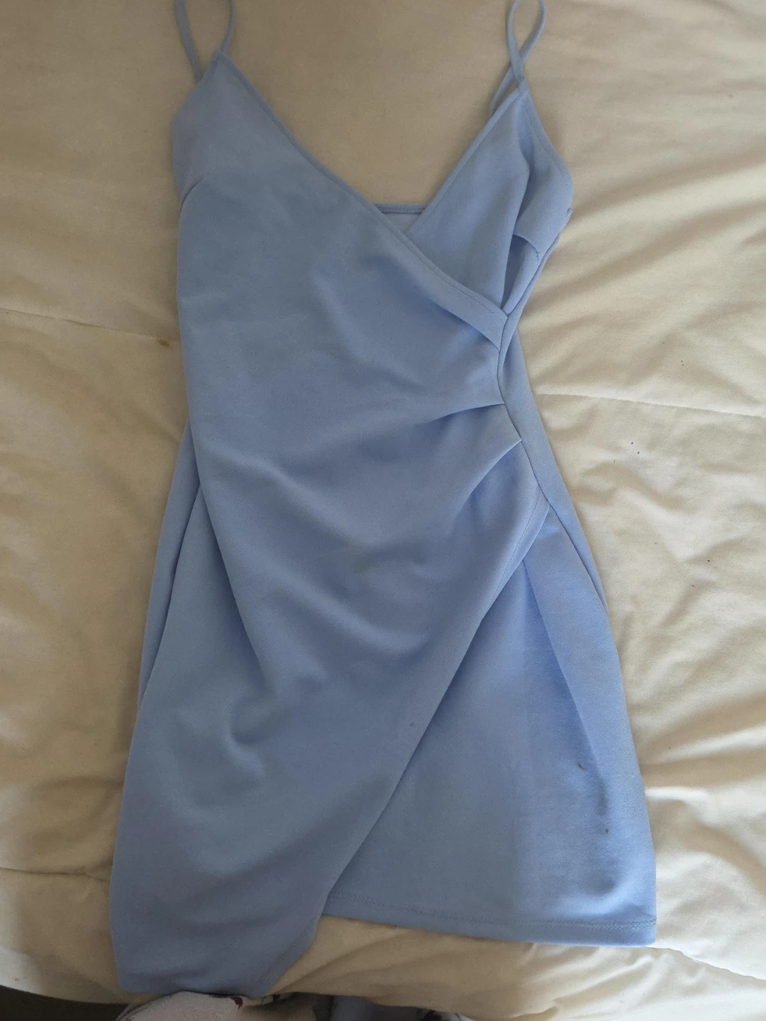 Light Blue Spaghetti Strap Mini Dress