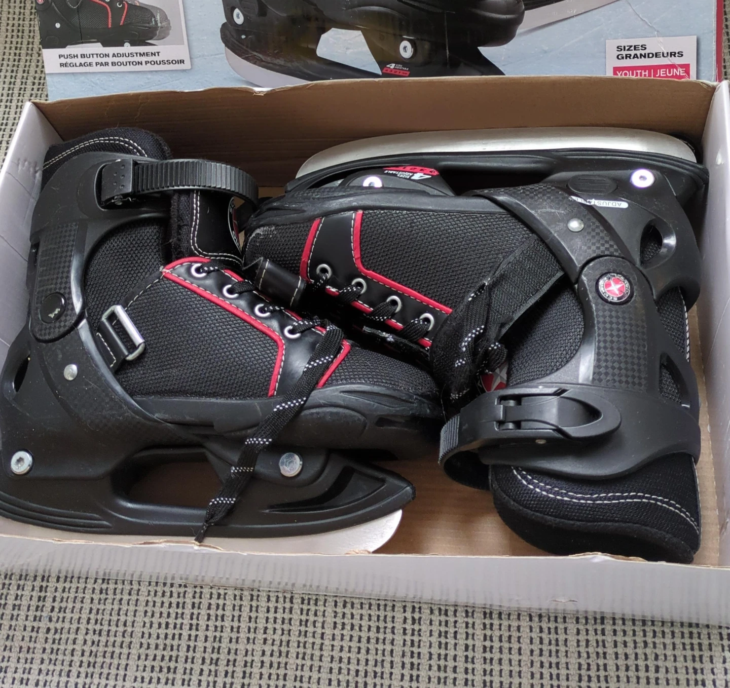 Schwinn Adjustable Ice Skates Youth Size 12 -2