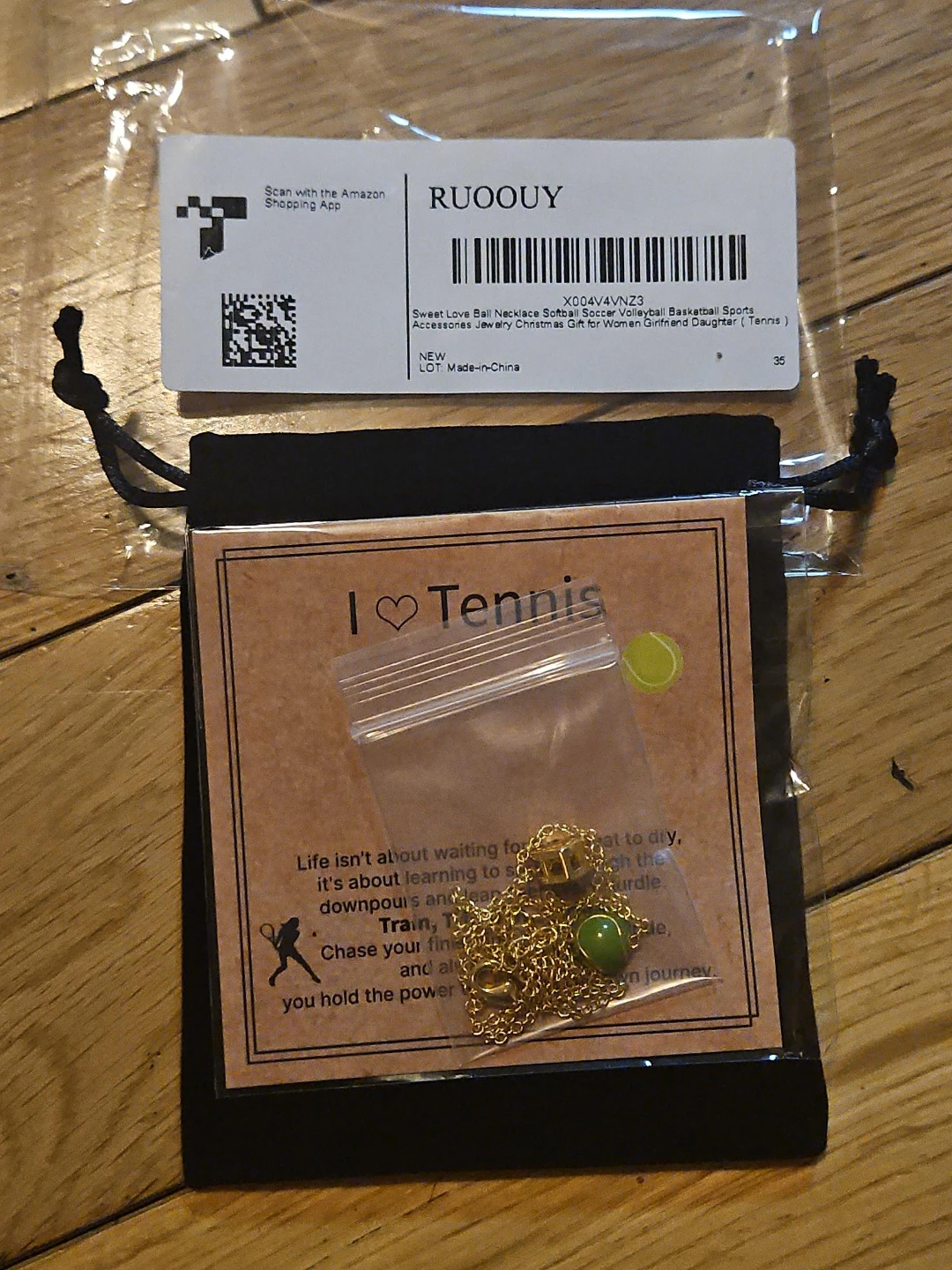 RUOOUY Tennis Ball Necklace - New