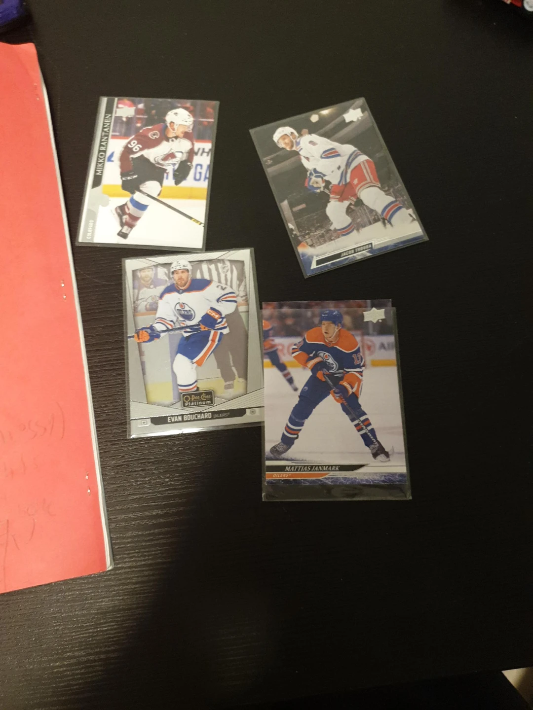 Hockey Trading Cards - Rantanen, Bouchard, Janmark
