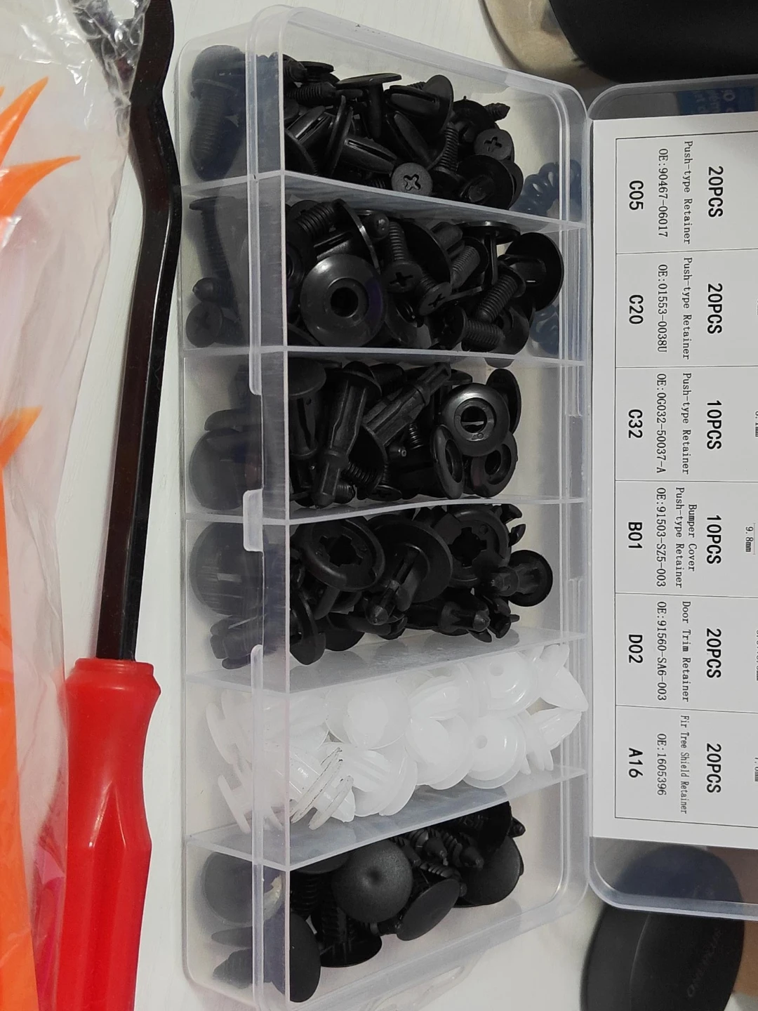 Assorted Car trim Clips Set - New