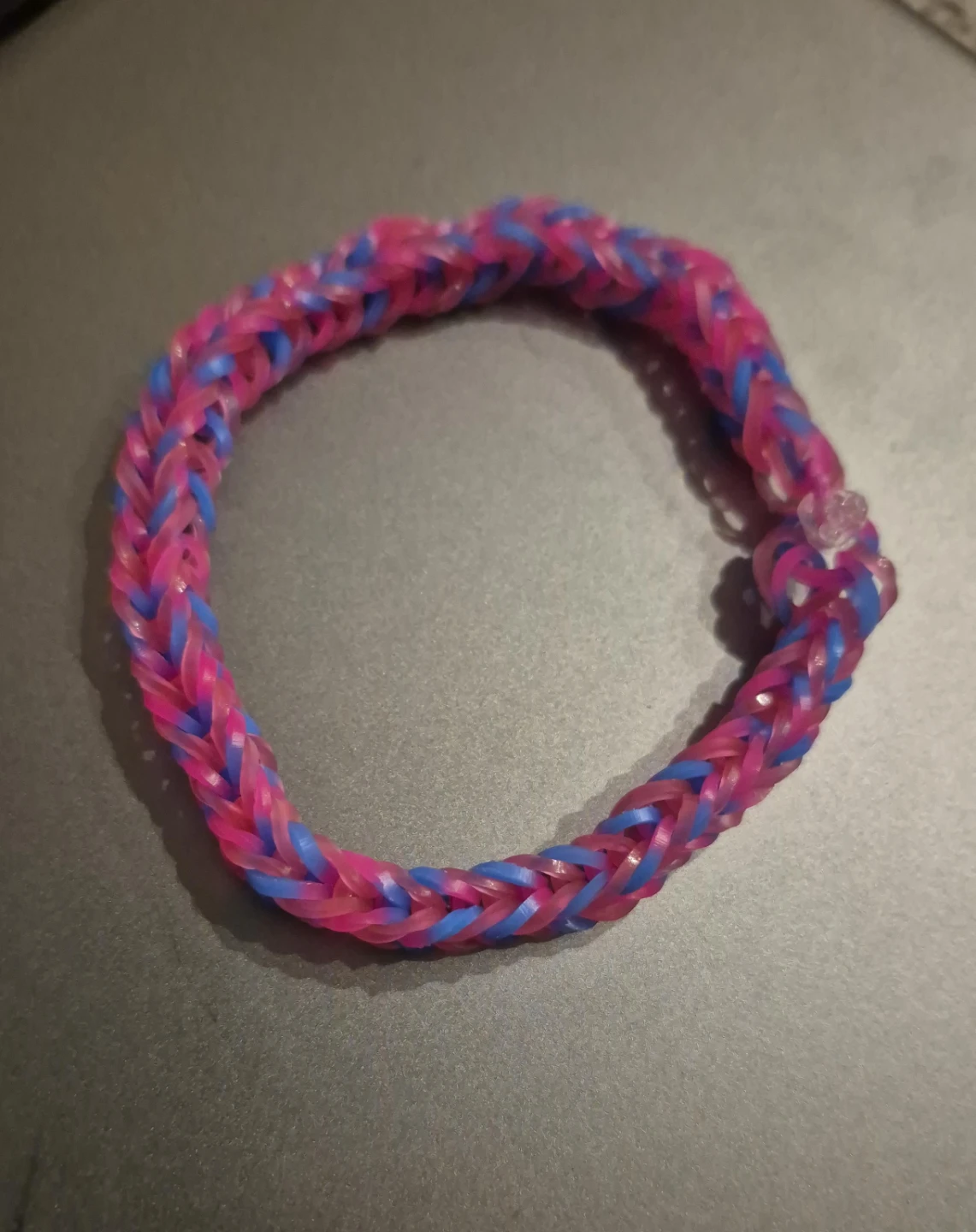 Pink and Blue Loom Bracelet