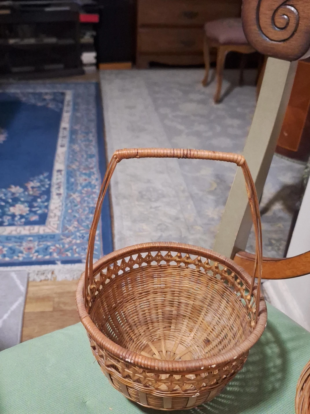 Wicker Basket with Handle