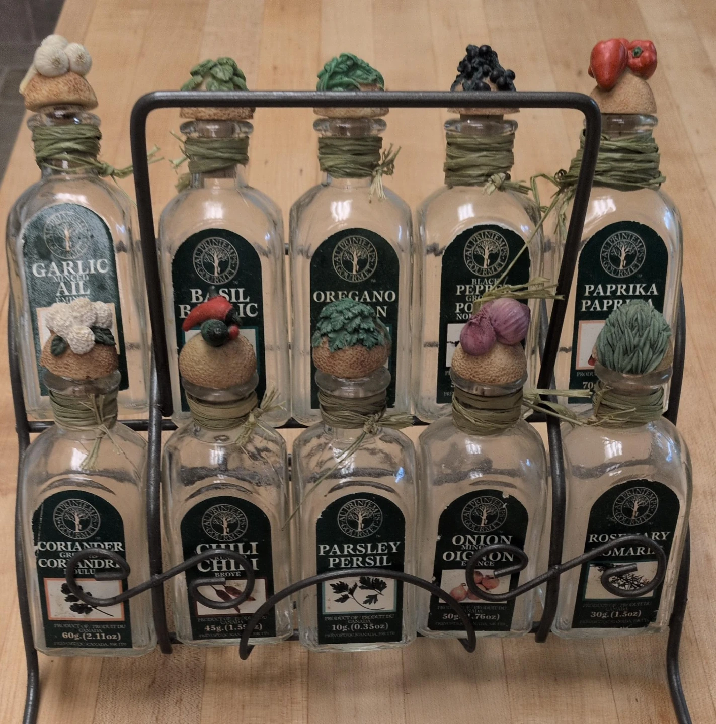 Spice Rack with 10 Gourmet Spices