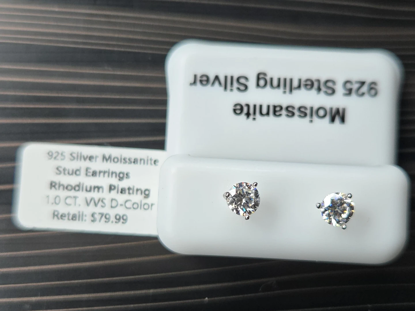 Moissanite 925 Sterling Silver Stud Earrings