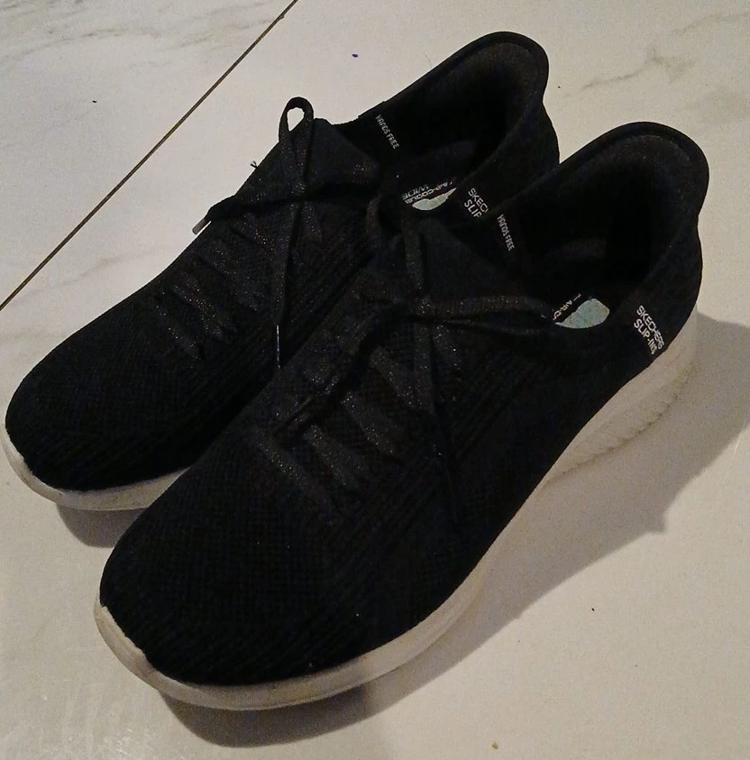 Skechers Slip-ins Hands Free Black Shoes