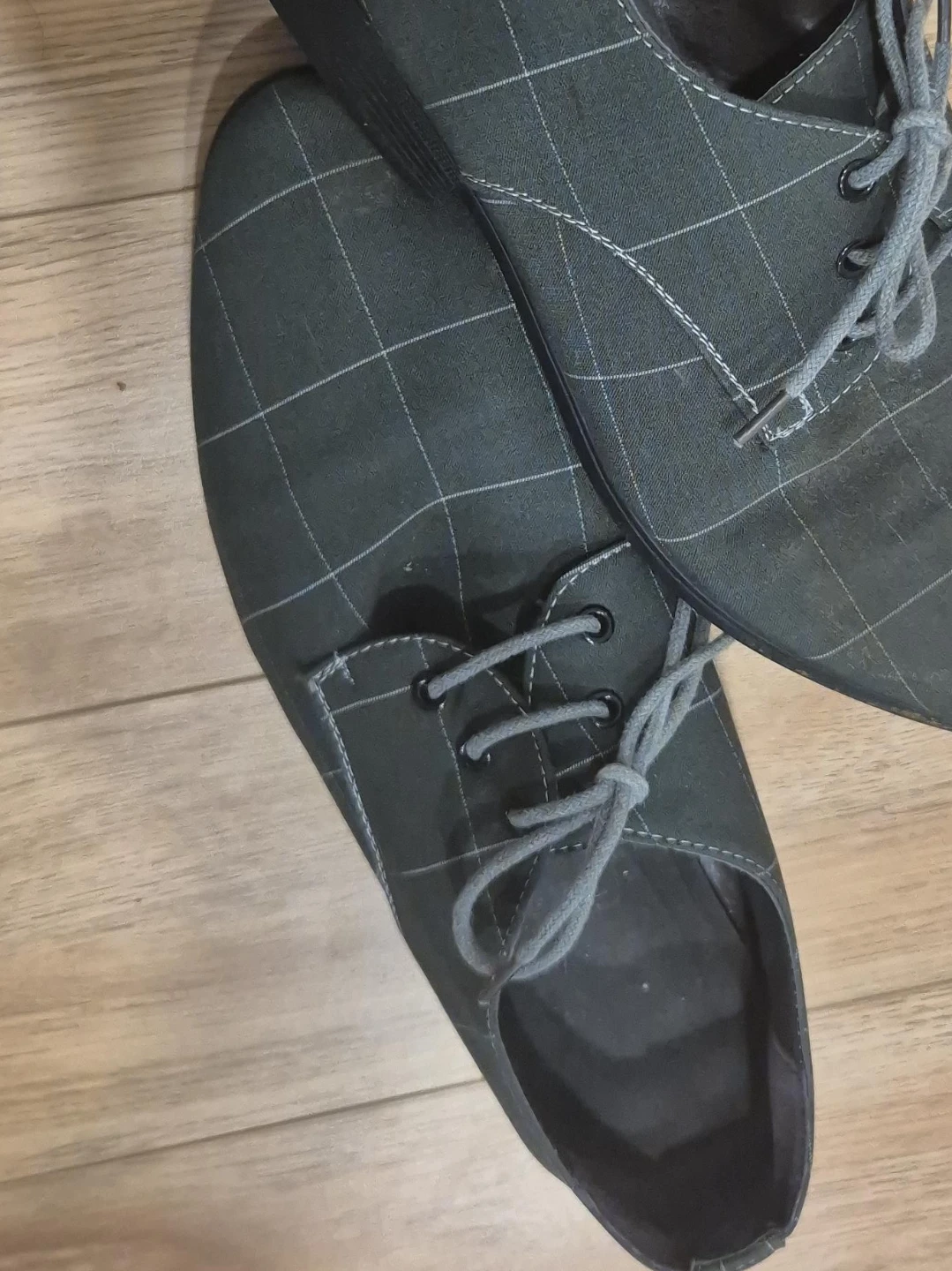 Men's Dark Green Plaid Dress Shoes - photo 3