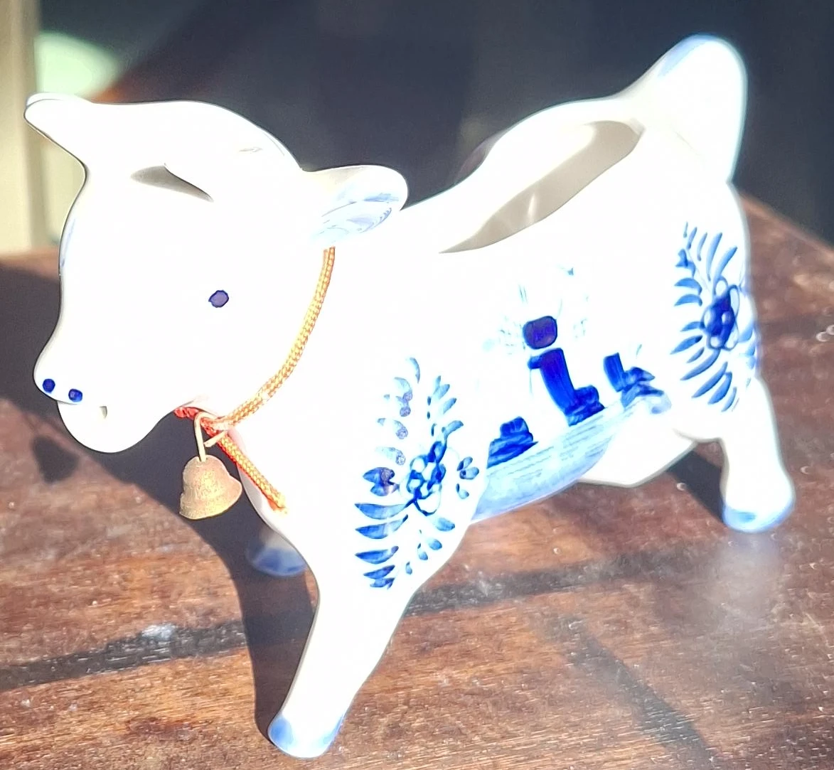 Vintage Delft Blue Cow Creamer