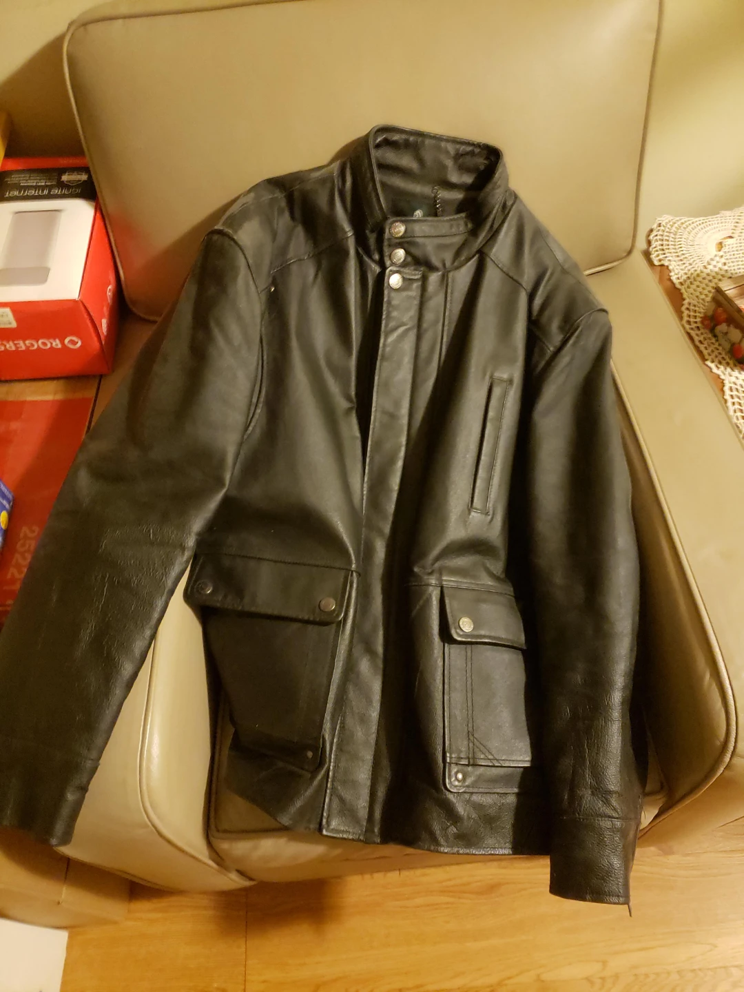 Pelle Cuir Leather Jacket XL