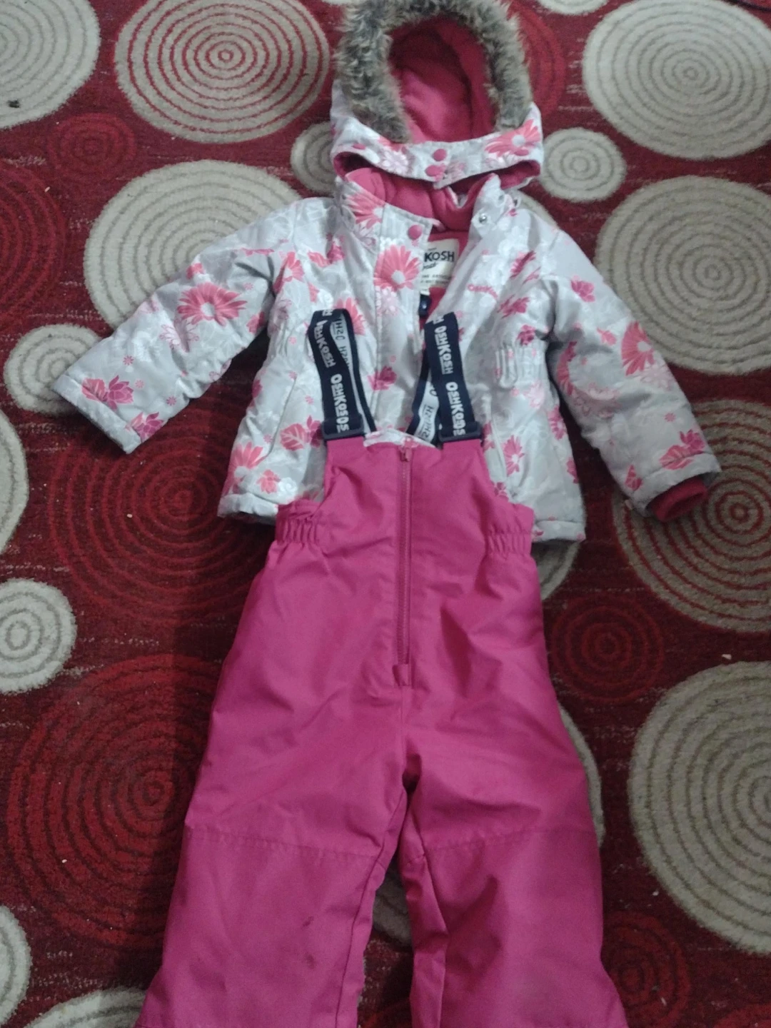 OshKosh B'gosh Girls Ski Snowsuit Jacket and Bib Pants Set