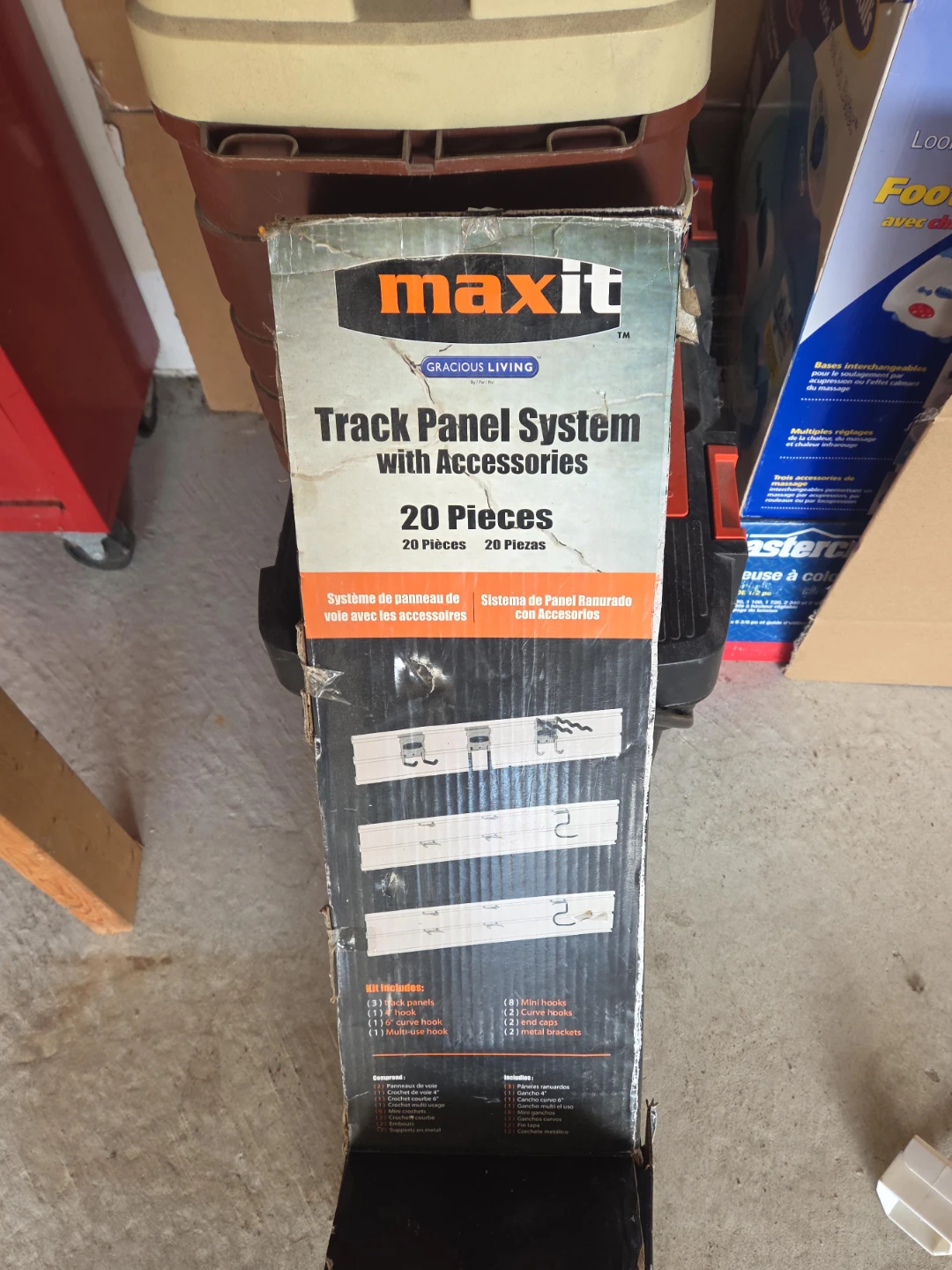 Maxit Track Panel System with Accessories - 20 Pieces