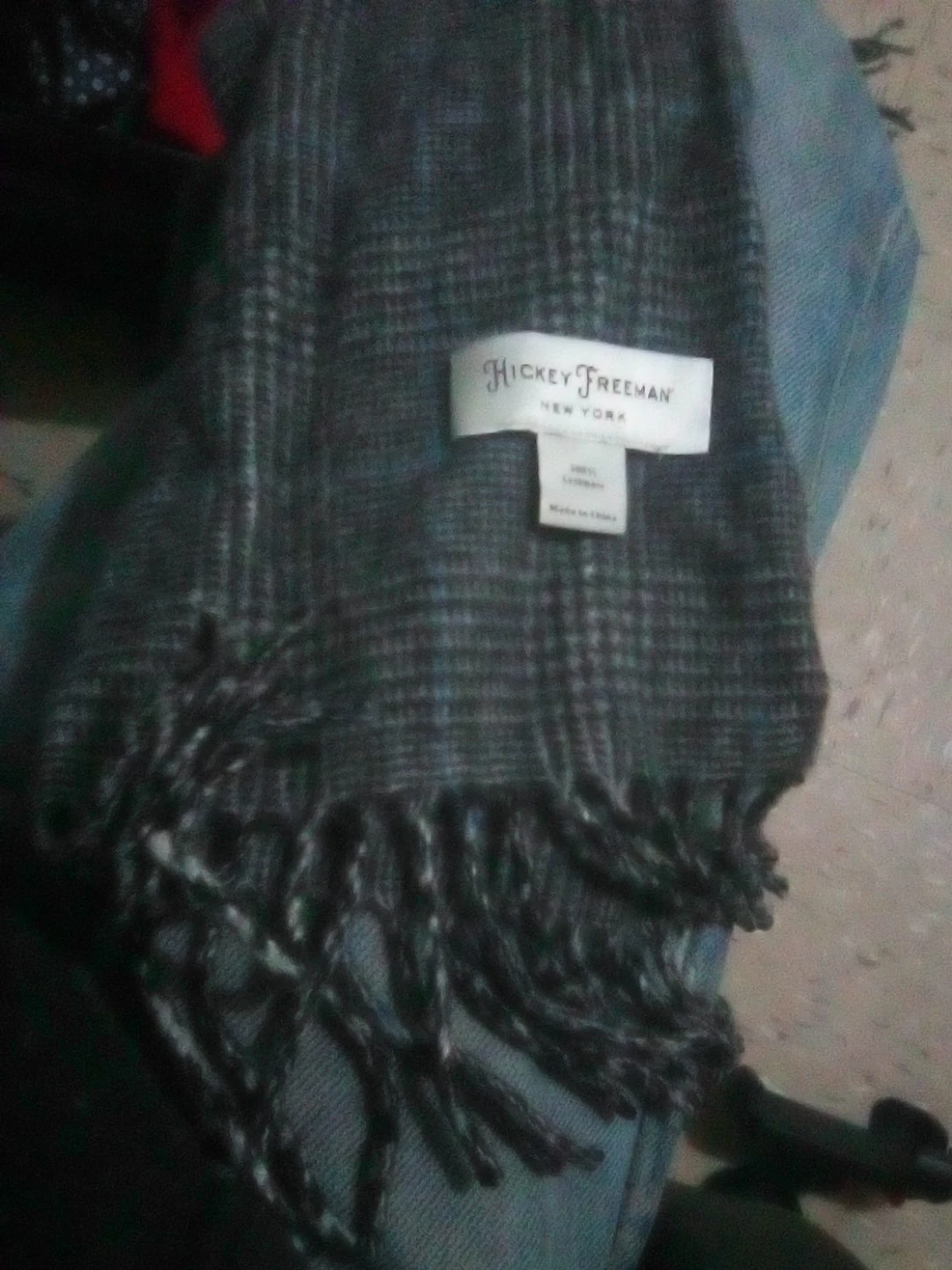 Hickey Freeman Plaid Scarf