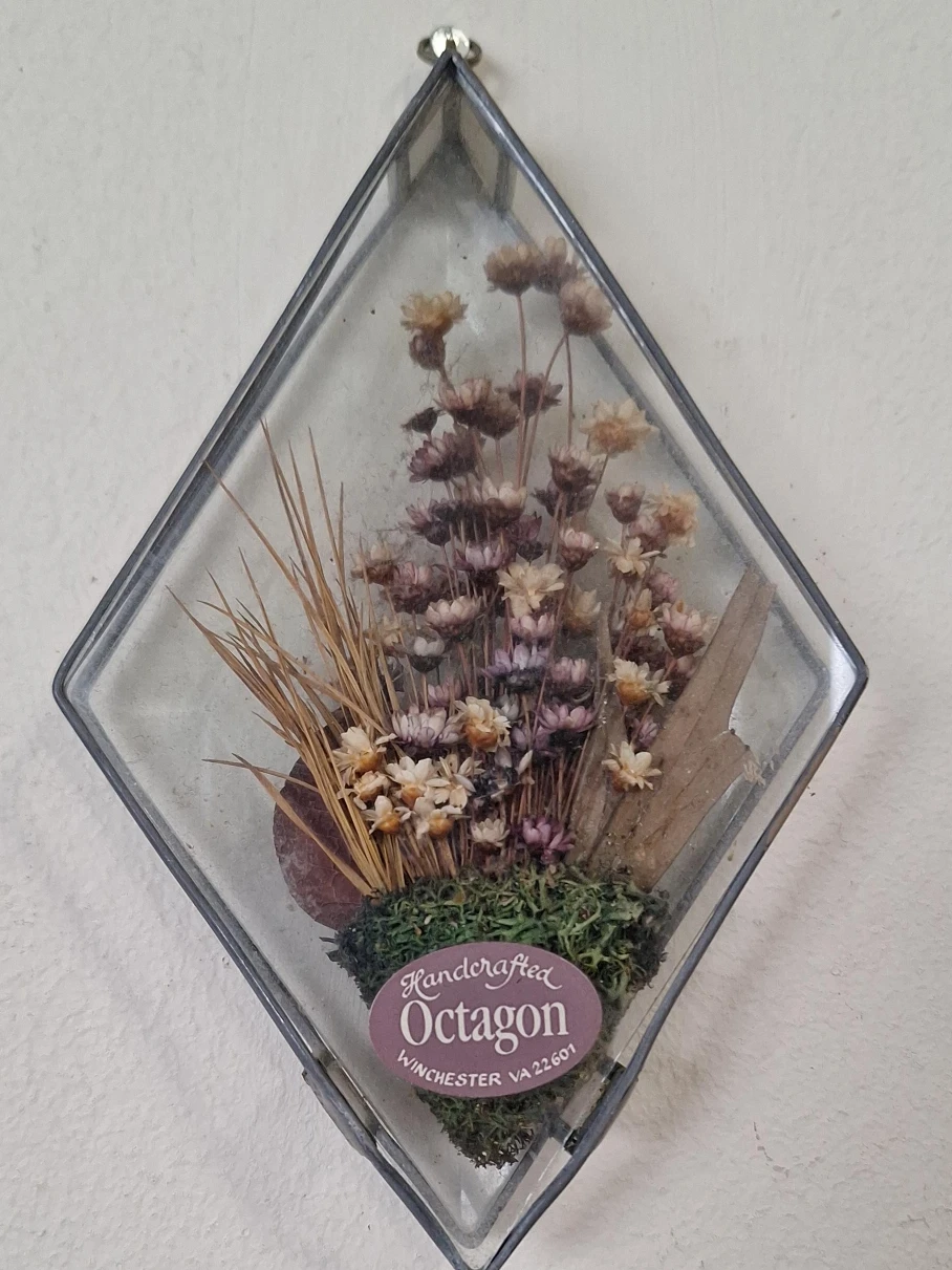 Handcrafted Octagon Dried Flower Display