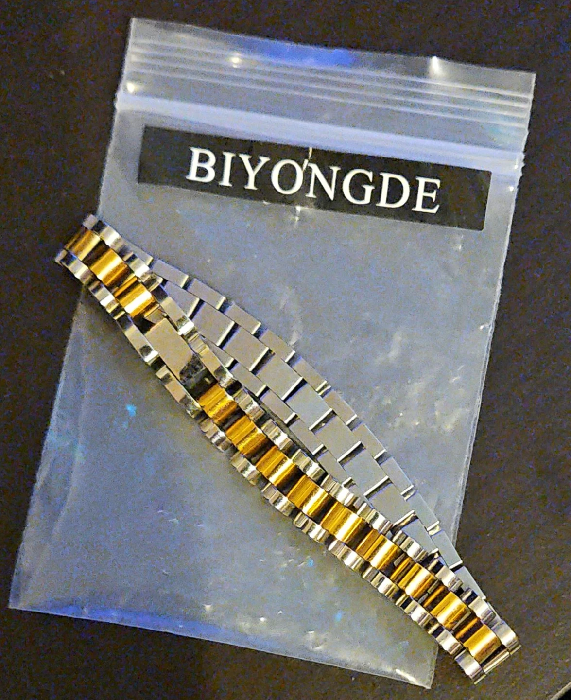 BIYONGDE Watch Band - Silver & Gold